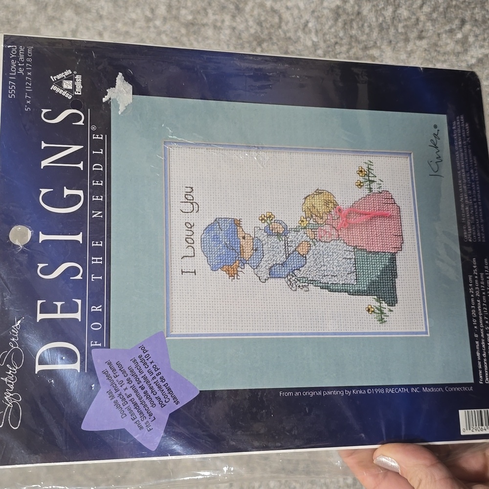 Cross Stitch Kit "I Love You" #5557 Vtg 1998